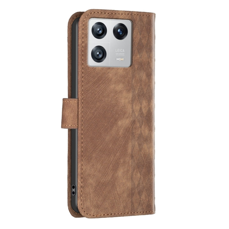 Plaid Embossed Leather Phone Case