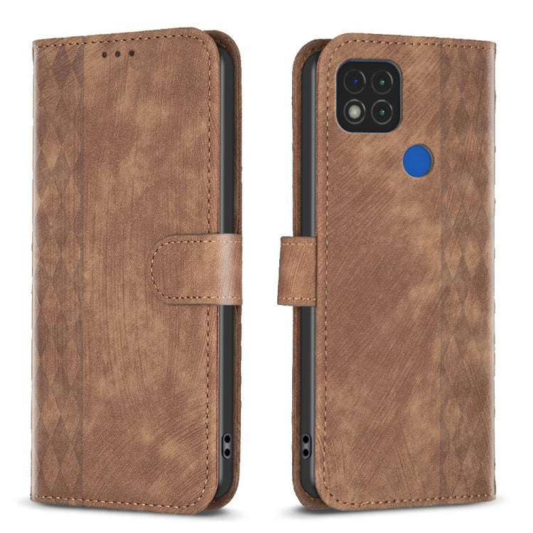 Plaid Embossed Leather Phone Case