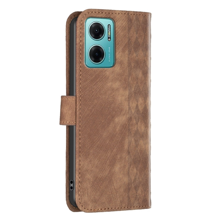 Plaid Embossed Leather Phone Case