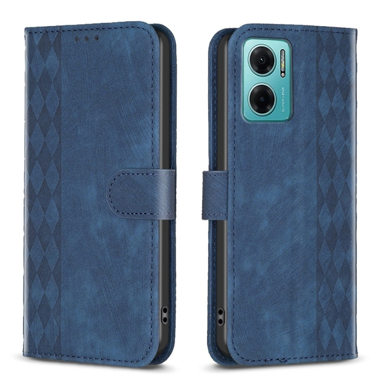 Plaid Embossed Leather Phone Case