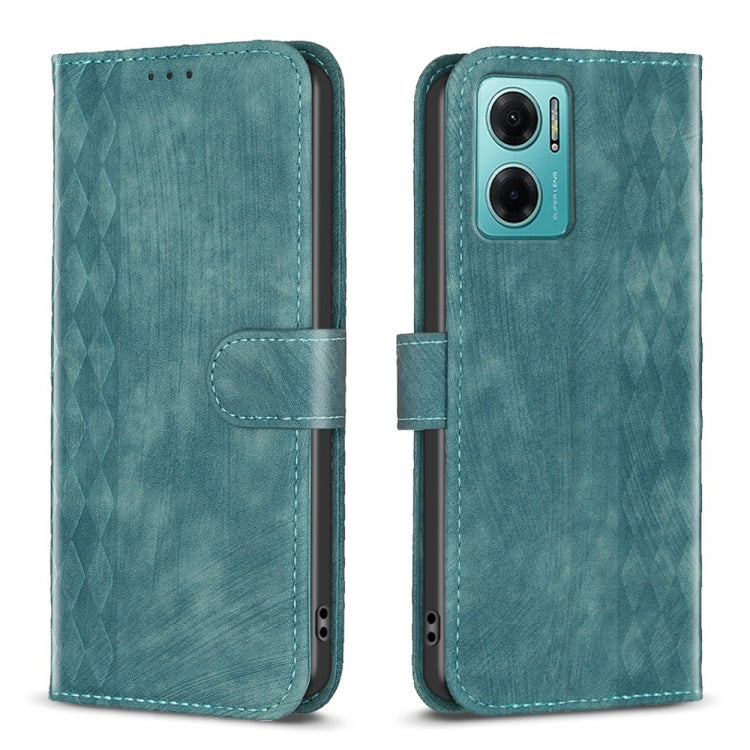 Plaid Embossed Leather Phone Case