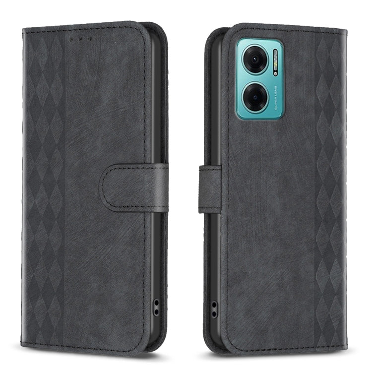 Plaid Embossed Leather Phone Case