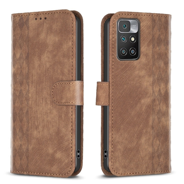 Plaid Embossed Leather Phone Case