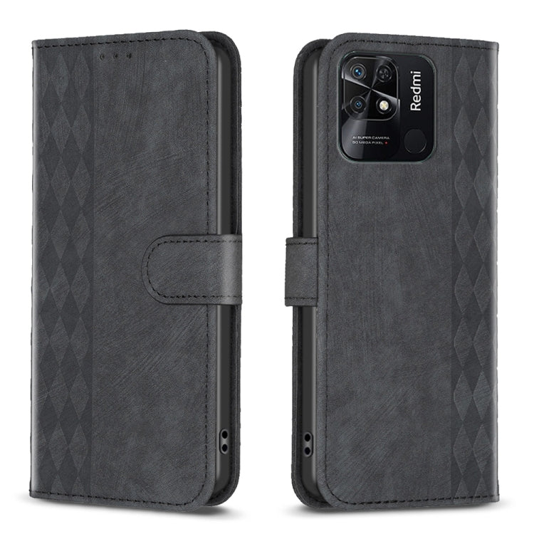 Plaid Embossed Leather Phone Case