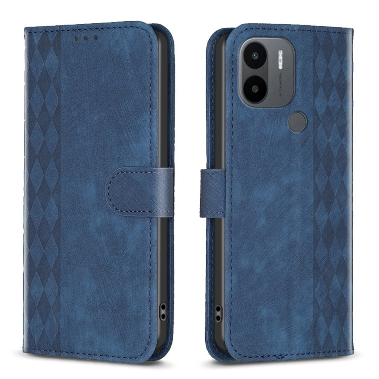 Plaid Embossed Leather Phone Case