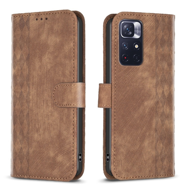 Plaid Embossed Leather Phone Case