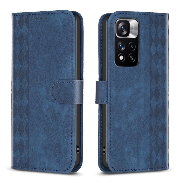 Plaid Embossed Leather Phone Case