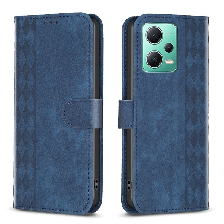 Plaid Embossed Leather Phone Case