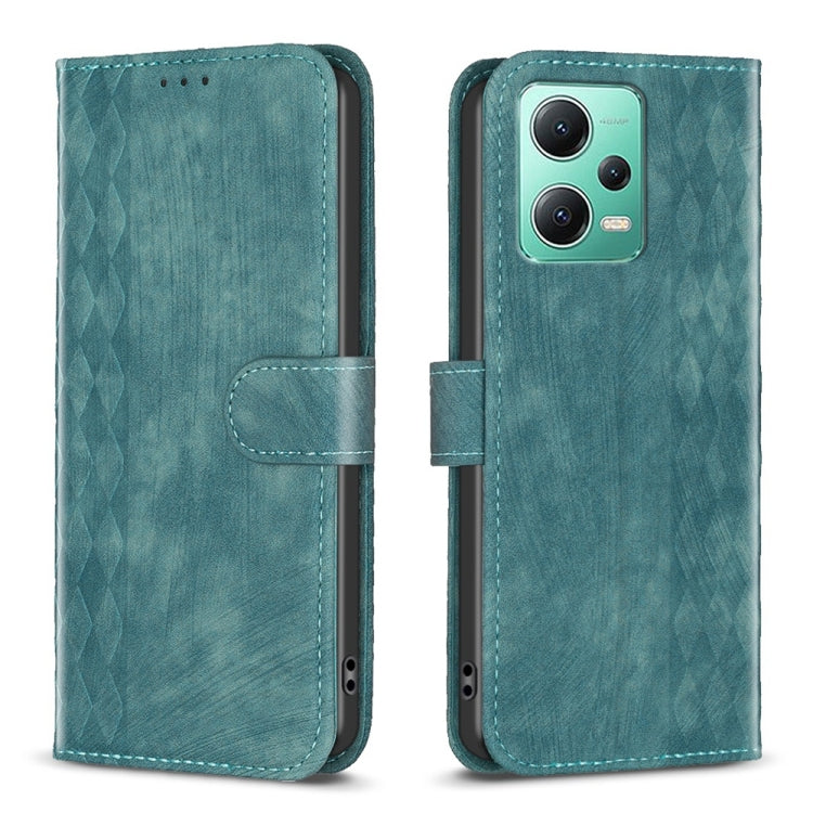 Plaid Embossed Leather Phone Case