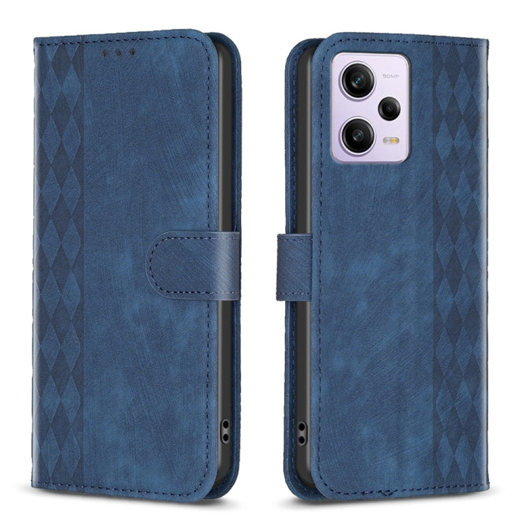 Plaid Embossed Leather Phone Case