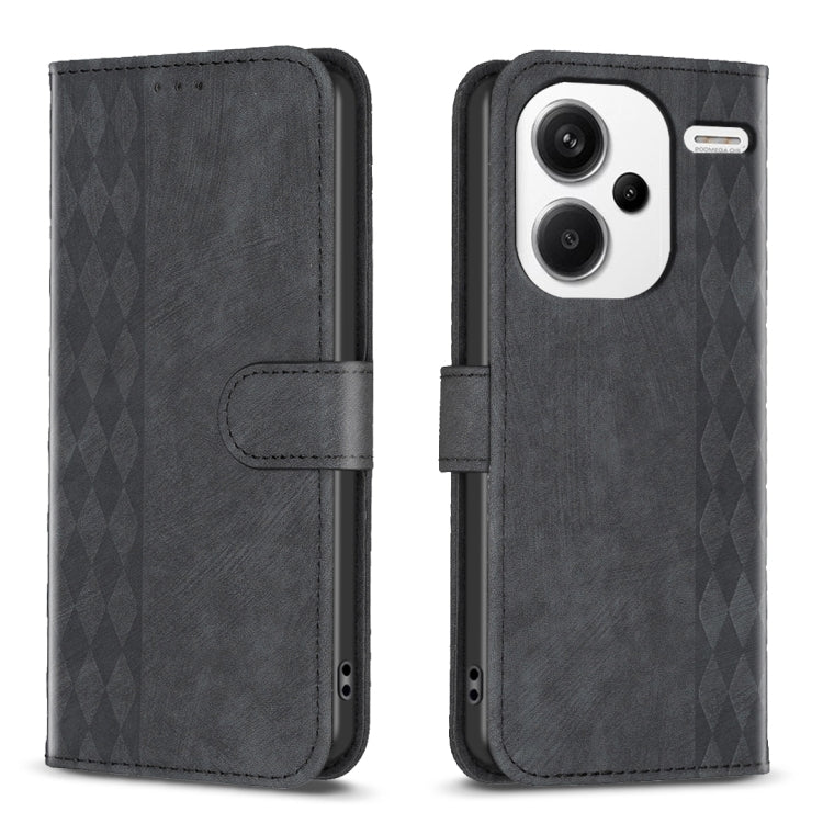 Plaid Embossed Leather Phone Case