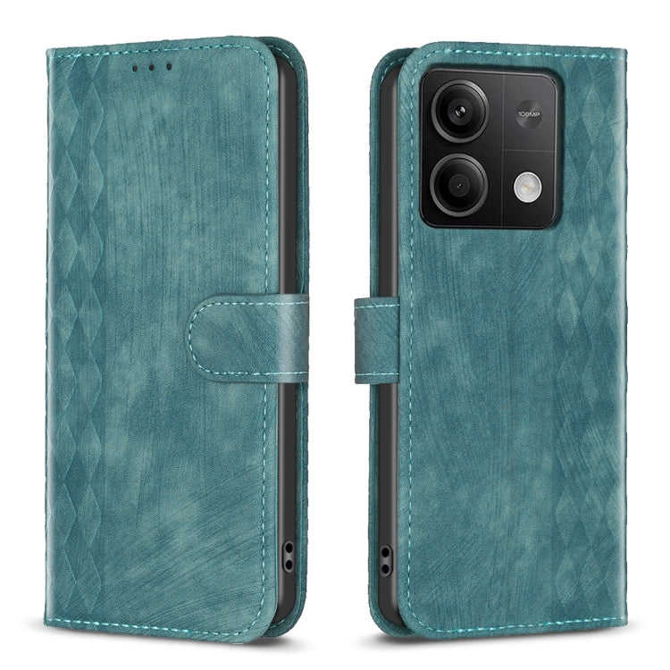 Plaid Embossed Leather Phone Case
