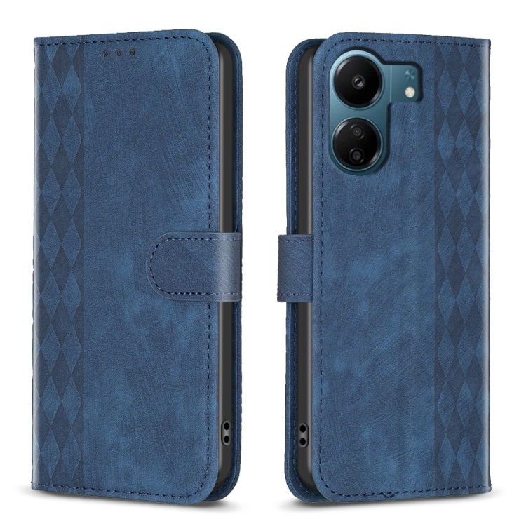 Plaid Embossed Leather Phone Case
