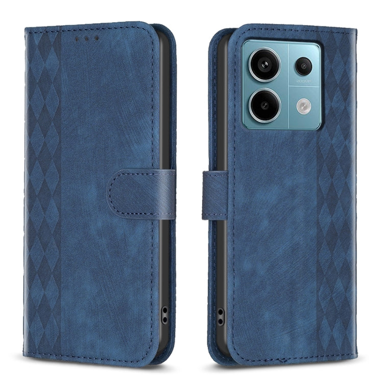 Plaid Embossed Leather Phone Case