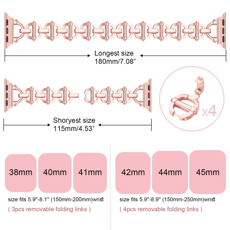 Ladder Buckle Metal Watch Band, For Apple Watch 7 41mm, For Apple Watch 7 45mm, For Apple Watch SE 40mm, For Apple Watch SE 44mm