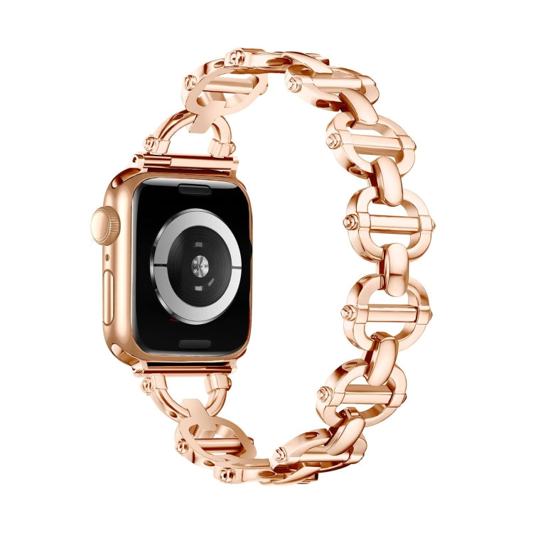Ladder Buckle Metal Watch Band, For Apple Watch SE 2022 44mm, For Apple Watch 7 41mm, For Apple Watch 7 45mm, For Apple Watch SE 40mm
