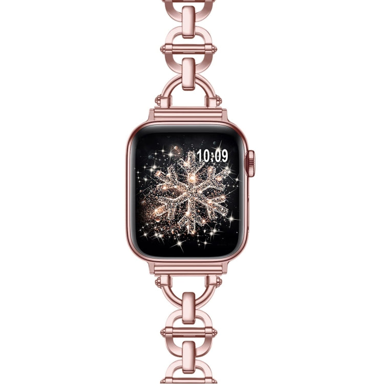 Ladder Buckle Metal Watch Band, For Apple Watch SE 2022 44mm, For Apple Watch 7 41mm, For Apple Watch 7 45mm, For Apple Watch SE 40mm