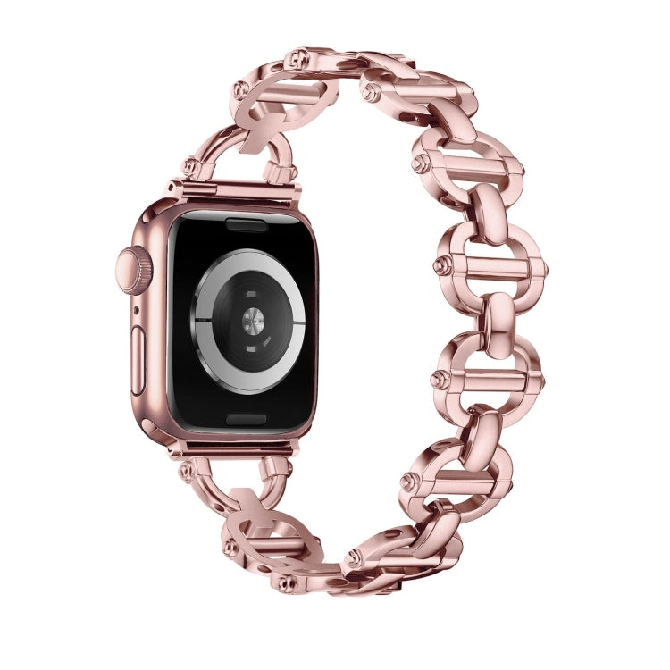 Ladder Buckle Metal Watch Band, For Apple Watch SE 2022 44mm, For Apple Watch 7 41mm, For Apple Watch 7 45mm, For Apple Watch SE 40mm