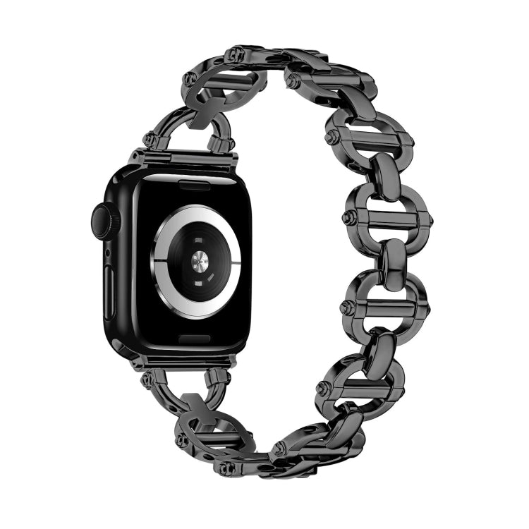 Ladder Buckle Metal Watch Band, For Apple Watch SE 2022 44mm, For Apple Watch 7 41mm, For Apple Watch 7 45mm, For Apple Watch SE 40mm