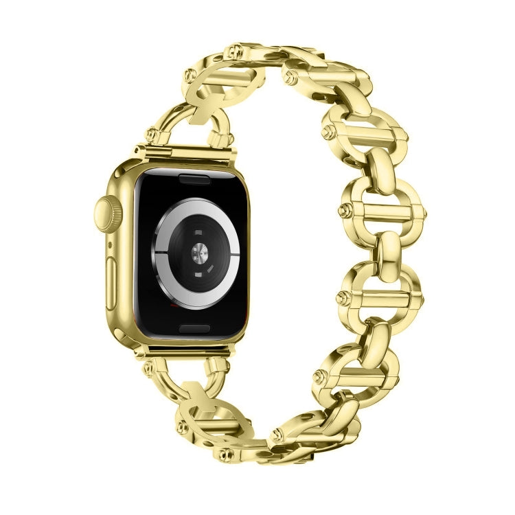Ladder Buckle Metal Watch Band, For Apple Watch SE 2022 44mm, For Apple Watch 7 41mm, For Apple Watch 7 45mm, For Apple Watch SE 40mm