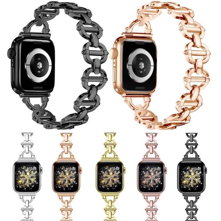 Ladder Buckle Metal Watch Band, For Apple Watch Ultra 49mm, For Apple Watch 8 41mm, For Apple Watch 8 45mm, For Apple Watch SE 2022 40mm, For Apple Watch SE 2022 44mm