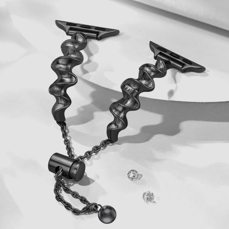 Ribbon Wave Metal Watch Band, For Apple Watch 7 41mm, For Apple Watch 7 45mm, For Apple Watch SE 40mm, For Apple Watch SE 44mm, For Apple Watch 6 40mm, For Apple Watch 6 44mm