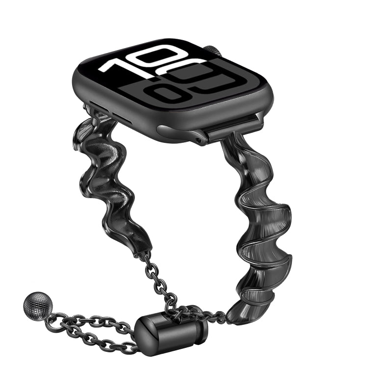 Ribbon Wave Metal Watch Band, For Apple Watch Series 10 46mm, For Apple Watch Series 10 42mm, For Apple Watch SE 2023 44mm, For Apple Watch SE 2023 40mm, For Apple Watch Ultra 2 49mm, For Apple Watch 9 45mm