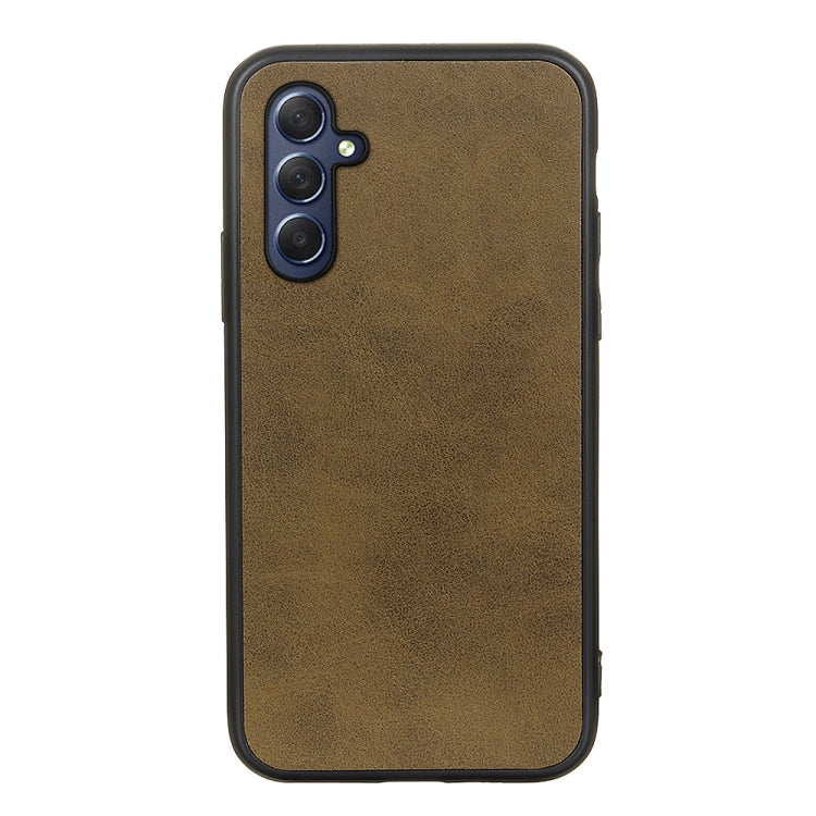 Coque antichoc bicolore en cuir de veau pour Samsung Galaxy M54 5G