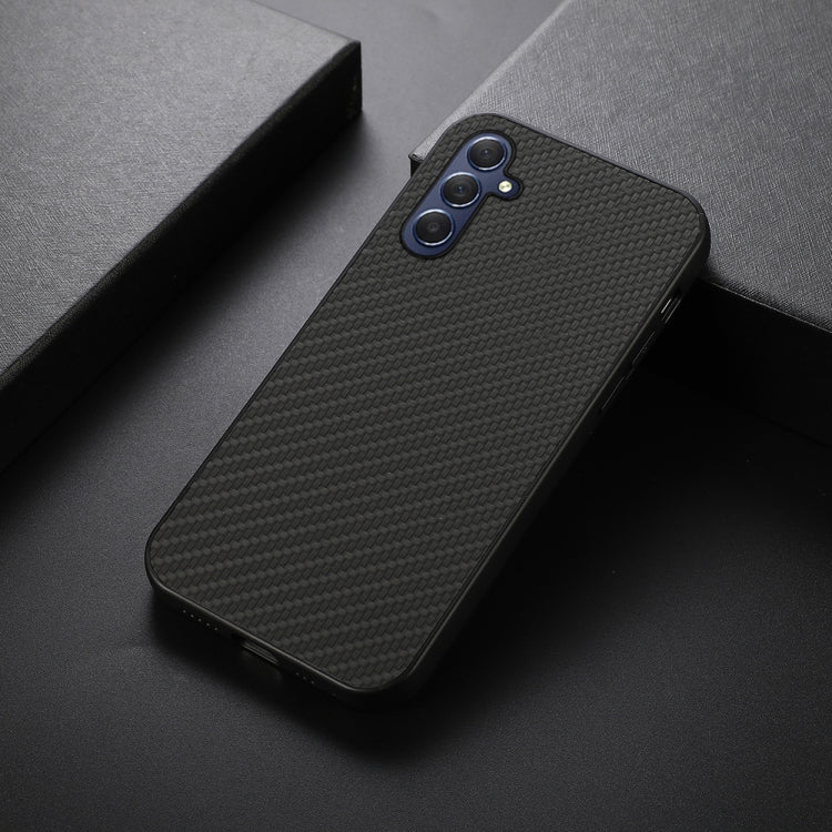 Carbon Fiber Texture PU Phone Case, For Samsung Galaxy M54 5G