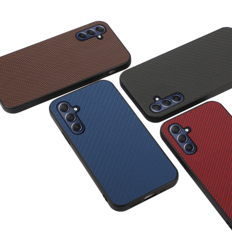 Carbon Fiber Texture PU Phone Case, For Samsung Galaxy M54 5G