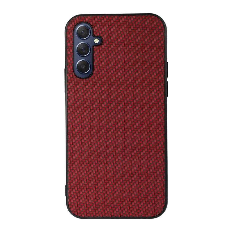 Carbon Fiber Texture PU Phone Case, For Samsung Galaxy M54 5G