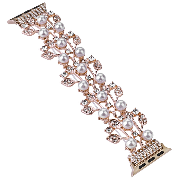 Four-leaf Bead Metal Watch Band, For Apple Watch 6 40mm, For Apple Watch 6 44mm, For Apple Watch 5 44mm, For Apple Watch 5 40mm, For Apple Watch 4 44mm, For Apple Watch 4 40mm, For Apple Watch 3 38mm, For Apple Watch 3 42mm