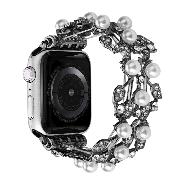 Four-leaf Bead Metal Watch Band, For Apple Watch 6 40mm, For Apple Watch 6 44mm, For Apple Watch 5 44mm, For Apple Watch 5 40mm, For Apple Watch 4 44mm, For Apple Watch 4 40mm, For Apple Watch 3 38mm, For Apple Watch 3 42mm