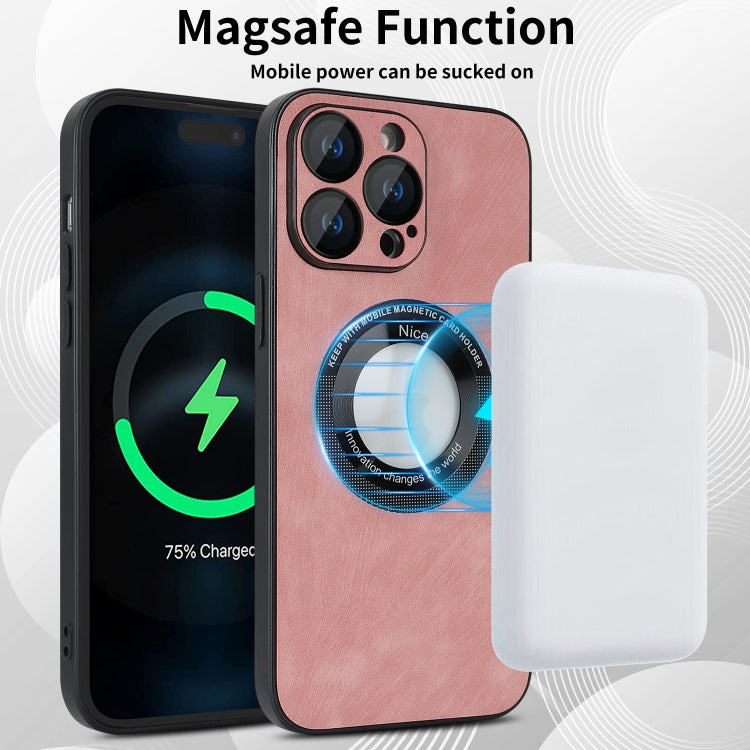 Skin Feel Leather MagSafe Magnetic Phone Case, For iPhone 13, For iPhone 13 Pro, For iPhone 13 Pro Max, For iPhone 12