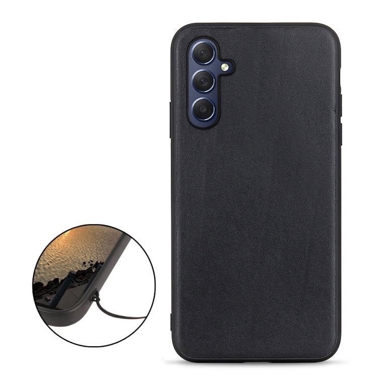 Lambskin Texture Genuine Leather Phone Case, For Samsung Galaxy M54 5G