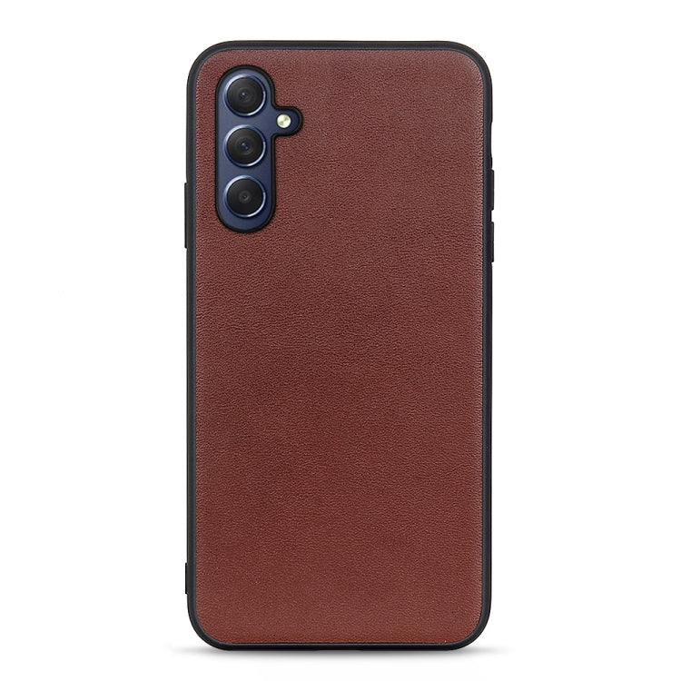 Lambskin Texture Genuine Leather Phone Case, For Samsung Galaxy M54 5G