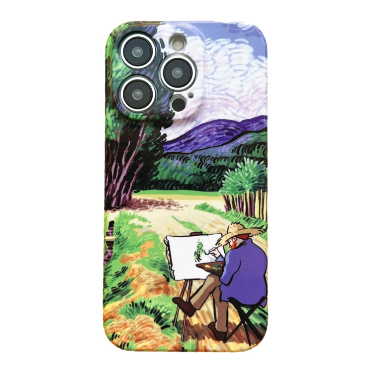 Precise Hole Oil Painting Pattern PC Phone Case, For iPhone 14, For iPhone 14 Plus, For iPhone 14 Pro, For iPhone 14 Pro Max