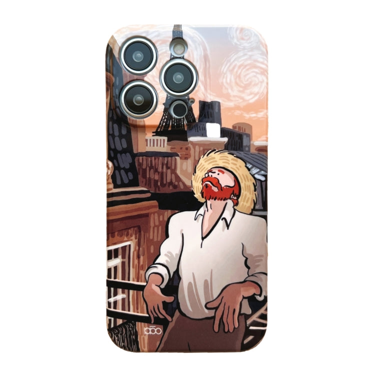 Precise Hole Oil Painting Pattern PC Phone Case, For iPhone 14, For iPhone 14 Plus, For iPhone 14 Pro, For iPhone 14 Pro Max