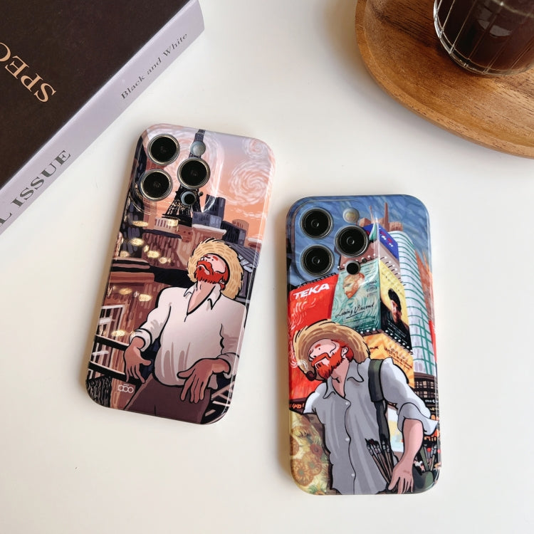 Precise Hole Oil Painting Pattern PC Phone Case, For iPhone 14, For iPhone 14 Plus, For iPhone 14 Pro, For iPhone 14 Pro Max