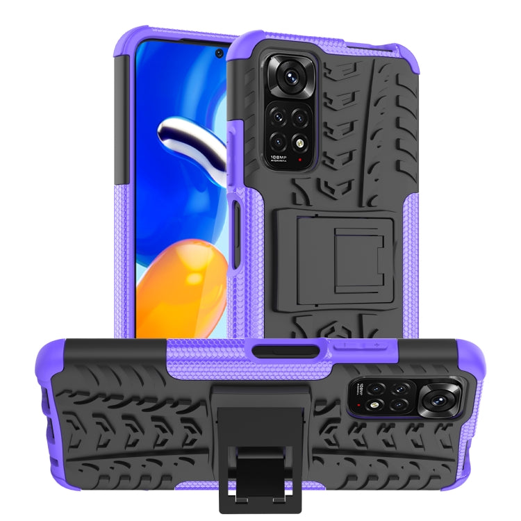 Coque TPU + PC effet pneu avec support pour Xiaomi Redmi Note 13 Pro 5G Global, Xiaomi Redmi 12 4G, Xiaomi Redmi Note 12S / 11S / 11, Xiaomi Redmi Note 12 4G Global