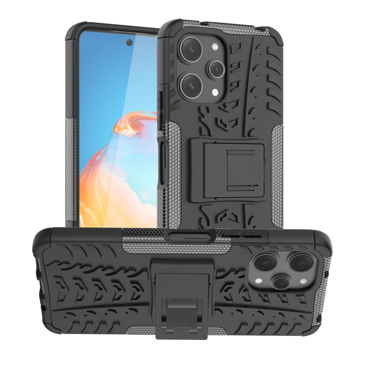 Coque TPU + PC effet pneu avec support pour Xiaomi Redmi Note 13 Pro 5G Global, Xiaomi Redmi 12 4G, Xiaomi Redmi Note 12S / 11S / 11, Xiaomi Redmi Note 12 4G Global