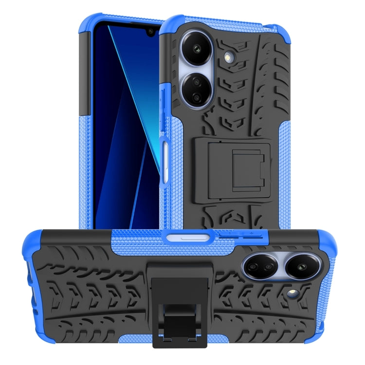 Tire Texture TPU + PC Phone Case with Holder, For Xiaomi Redmi A3 4G, For Xiaomi Redmi Note 13 4G, For Xiaomi Poco C65, For Xiaomi Redmi Note 13 5G Global, For Xiaomi Redmi 13C 4G, For Xiaomi Redmi Note 13 Pro+ 5G