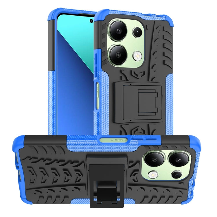 Tire Texture TPU + PC Phone Case with Holder, For Xiaomi Redmi A3 4G, For Xiaomi Redmi Note 13 4G, For Xiaomi Poco C65, For Xiaomi Redmi Note 13 5G Global, For Xiaomi Redmi 13C 4G, For Xiaomi Redmi Note 13 Pro+ 5G