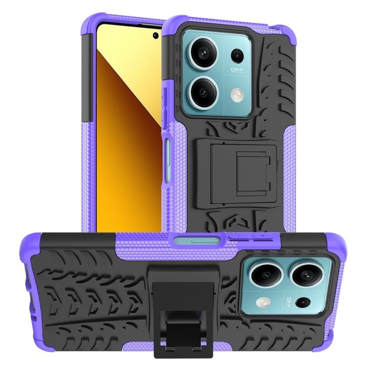 Tire Texture TPU + PC Phone Case with Holder, For Xiaomi Redmi A3 4G, For Xiaomi Redmi Note 13 4G, For Xiaomi Poco C65, For Xiaomi Redmi Note 13 5G Global, For Xiaomi Redmi 13C 4G, For Xiaomi Redmi Note 13 Pro+ 5G