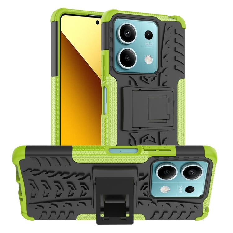 Tire Texture TPU + PC Phone Case with Holder, For Xiaomi Redmi A3 4G, For Xiaomi Redmi Note 13 4G, For Xiaomi Poco C65, For Xiaomi Redmi Note 13 5G Global, For Xiaomi Redmi 13C 4G, For Xiaomi Redmi Note 13 Pro+ 5G