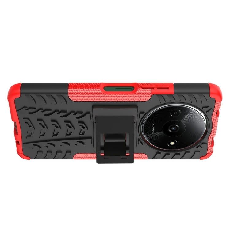 Tire Texture TPU + PC Phone Case with Holder, For Xiaomi Redmi A3 4G, For Xiaomi Redmi Note 13 4G, For Xiaomi Poco C65, For Xiaomi Redmi Note 13 5G Global, For Xiaomi Redmi 13C 4G