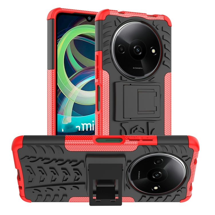 Tire Texture TPU + PC Phone Case with Holder, For Xiaomi Redmi A3 4G, For Xiaomi Redmi Note 13 4G, For Xiaomi Poco C65, For Xiaomi Redmi Note 13 5G Global, For Xiaomi Redmi 13C 4G