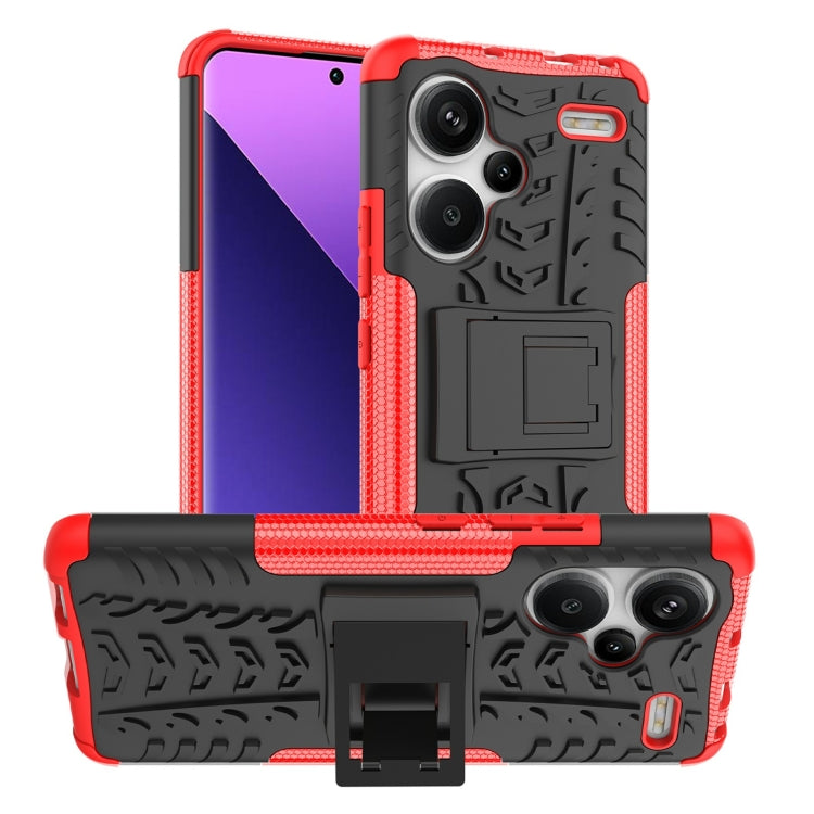 Coque TPU + PC effet pneu avec support pour Xiaomi Redmi Note 13 Pro 5G Global, Xiaomi Redmi 12 4G, Xiaomi Redmi Note 12S / 11S / 11, Xiaomi Redmi Note 12 4G Global