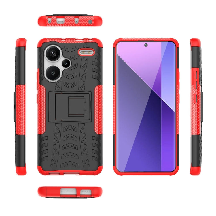 Coque TPU + PC effet pneu avec support pour Xiaomi Redmi Note 13 Pro 5G Global, Xiaomi Redmi 12 4G, Xiaomi Redmi Note 12S / 11S / 11, Xiaomi Redmi Note 12 4G Global