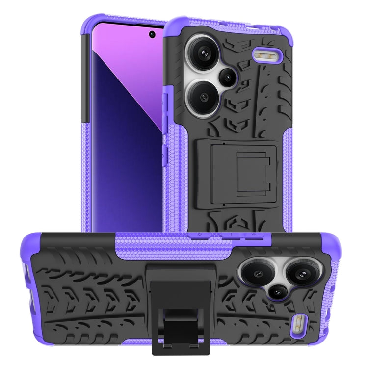 Coque TPU + PC effet pneu avec support pour Xiaomi Redmi Note 13 Pro 5G Global, Xiaomi Redmi 12 4G, Xiaomi Redmi Note 12S / 11S / 11, Xiaomi Redmi Note 12 4G Global